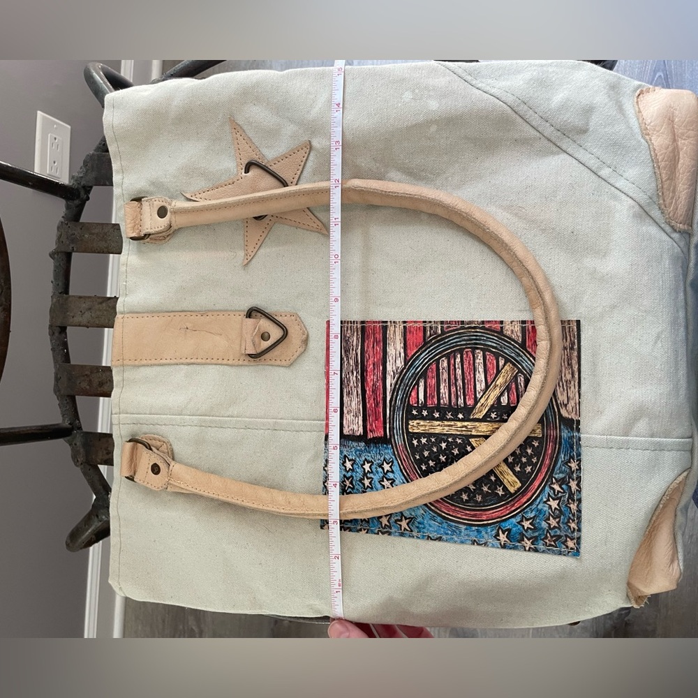 Vintage Addiction Canvas Peace Tote - Picture 11 of 11